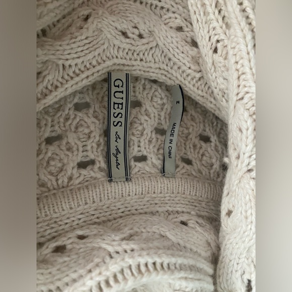 Guess knit cowl neck sweater in cream - Picture 3 of 3